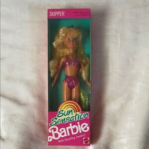 NRFB Mattel Sun Sensation Skipper Doll in Shimmering Pink Bikini